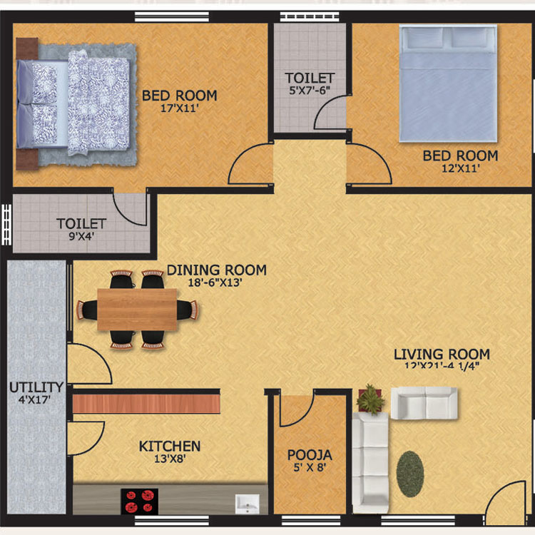 Pavan Elite Appartment Floor Plan